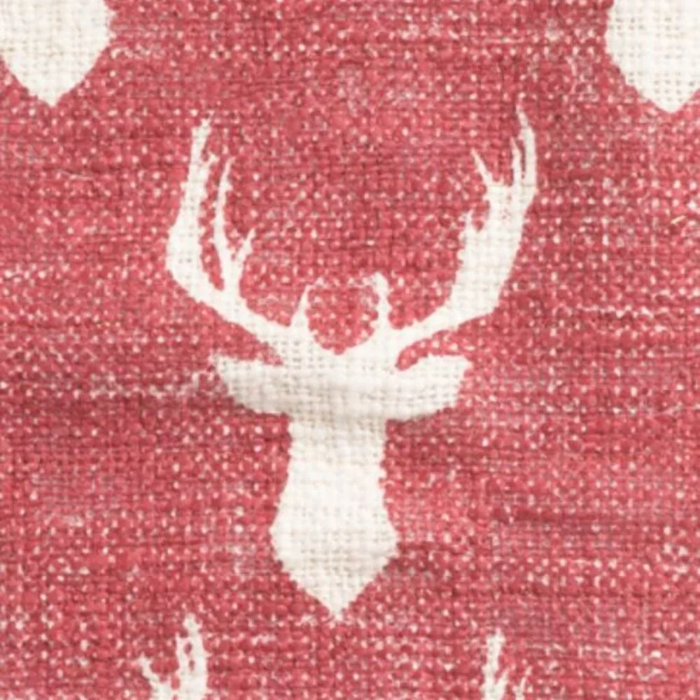NWT VISTA HOME FASHIONS 4pk Cotton Slub Deer Printed Placemats